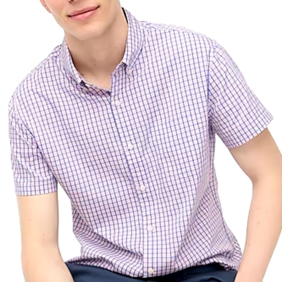 J. Crew Short-Sleeve Flex Performance Shirt New Size Medium - Picture 1 of 4
